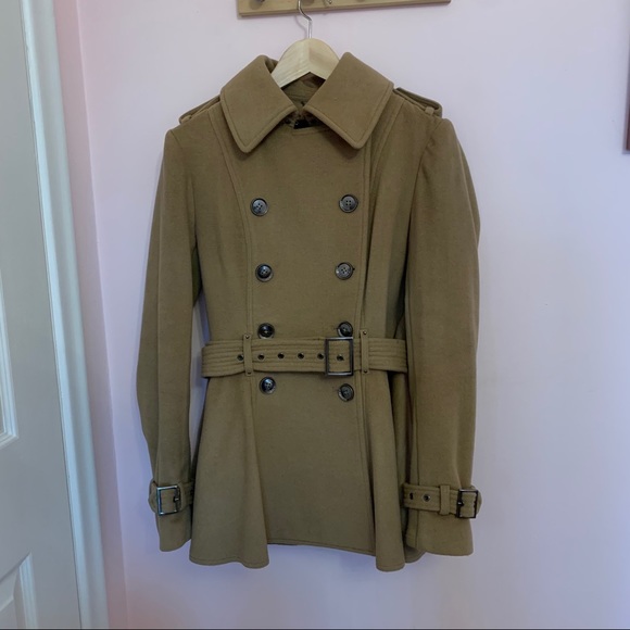BCBGMaxAzria Jackets & Blazers - BCBG fit and flare camel pea coat